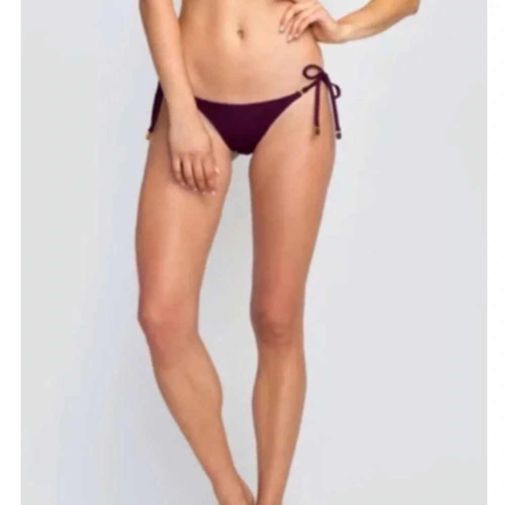 Wildfox Amora Purple Heart Tie Bikini Bottom l S